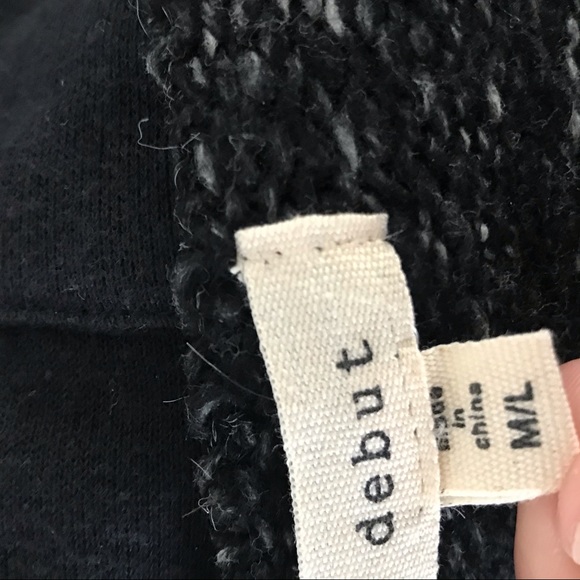 Debut M/L black marled long sweater - Picture 3 of 5